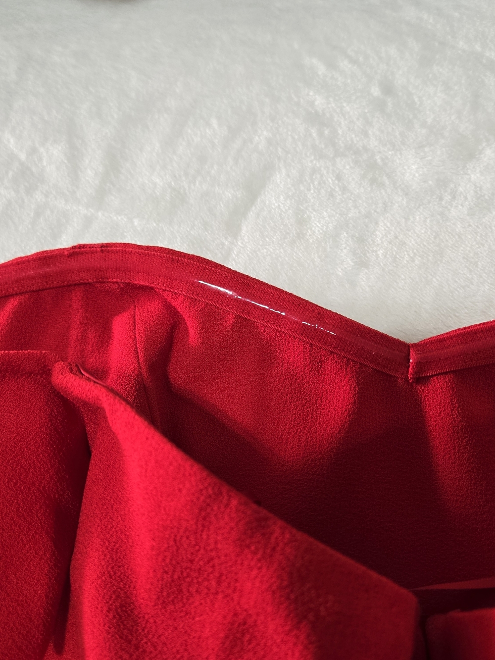 Dress the Population Red Off The Shoulder Sheath Dress Stretch Crepe M New - Picture 7 of 9